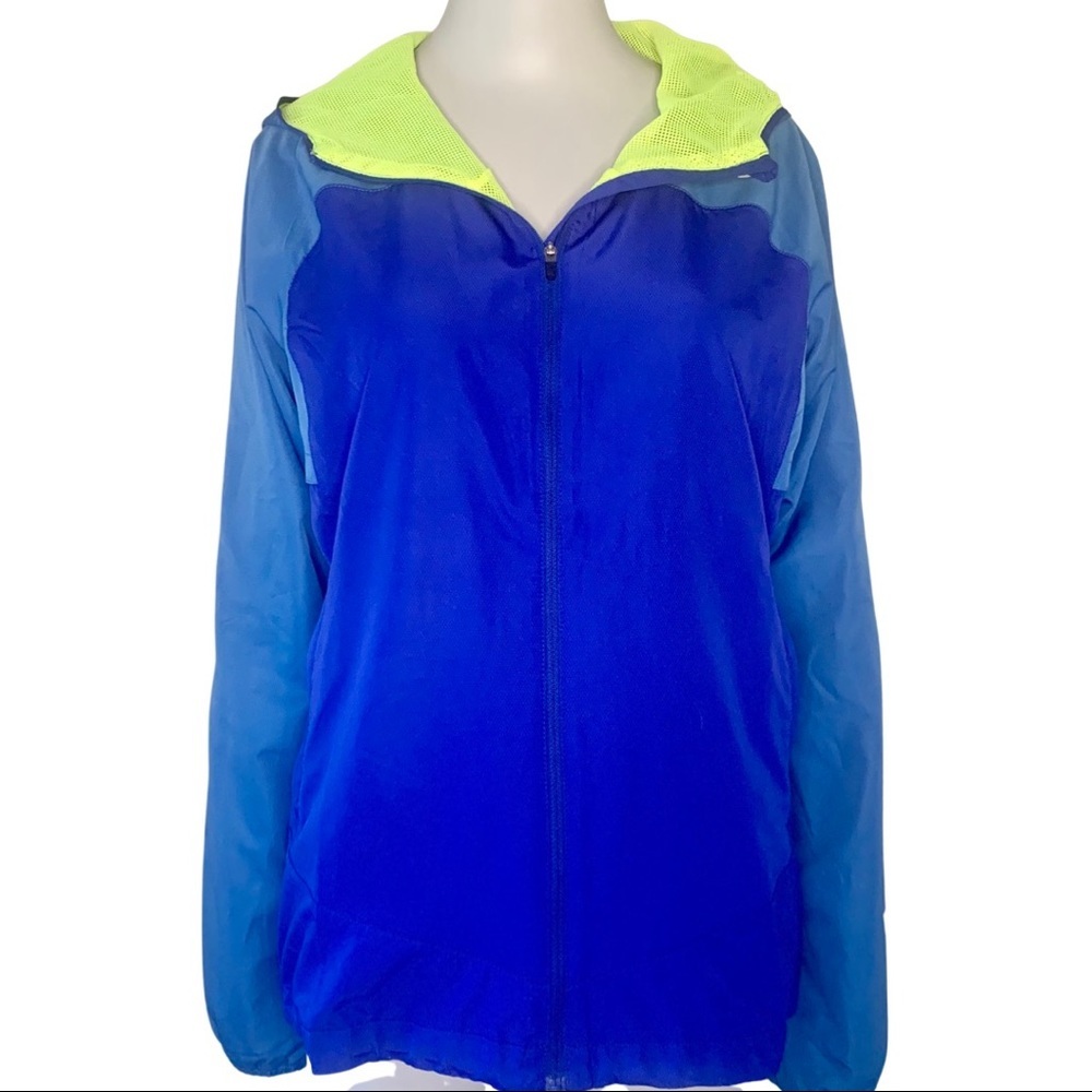 NEW BALANCE Running Jacket Lightweight Full Zip Hooded Active Windbreaker Size M - Picture 15 of 15